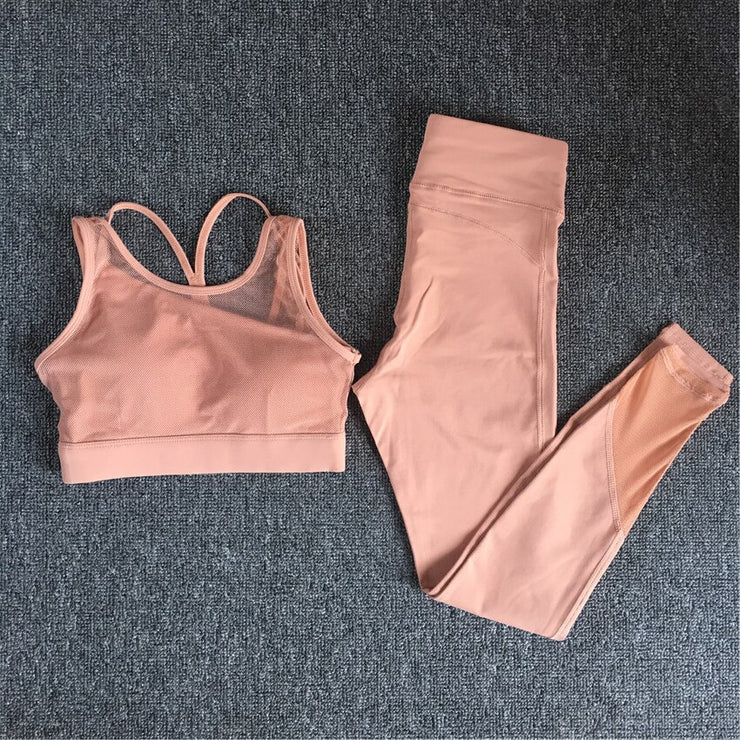 Mesh Workout Tracksuit Yoga Set