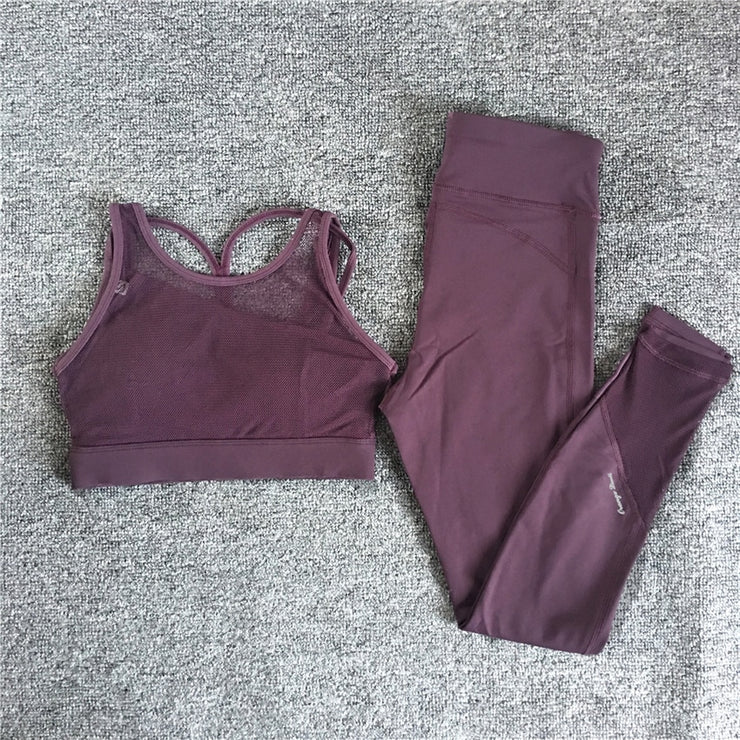 Mesh Workout Tracksuit Yoga Set