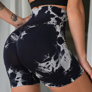 Tie Dye Marble Yoga Shorts